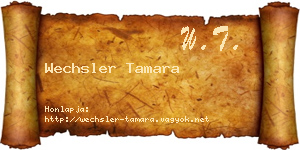 Wechsler Tamara névjegykártya