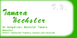 tamara wechsler business card